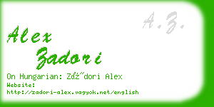 alex zadori business card